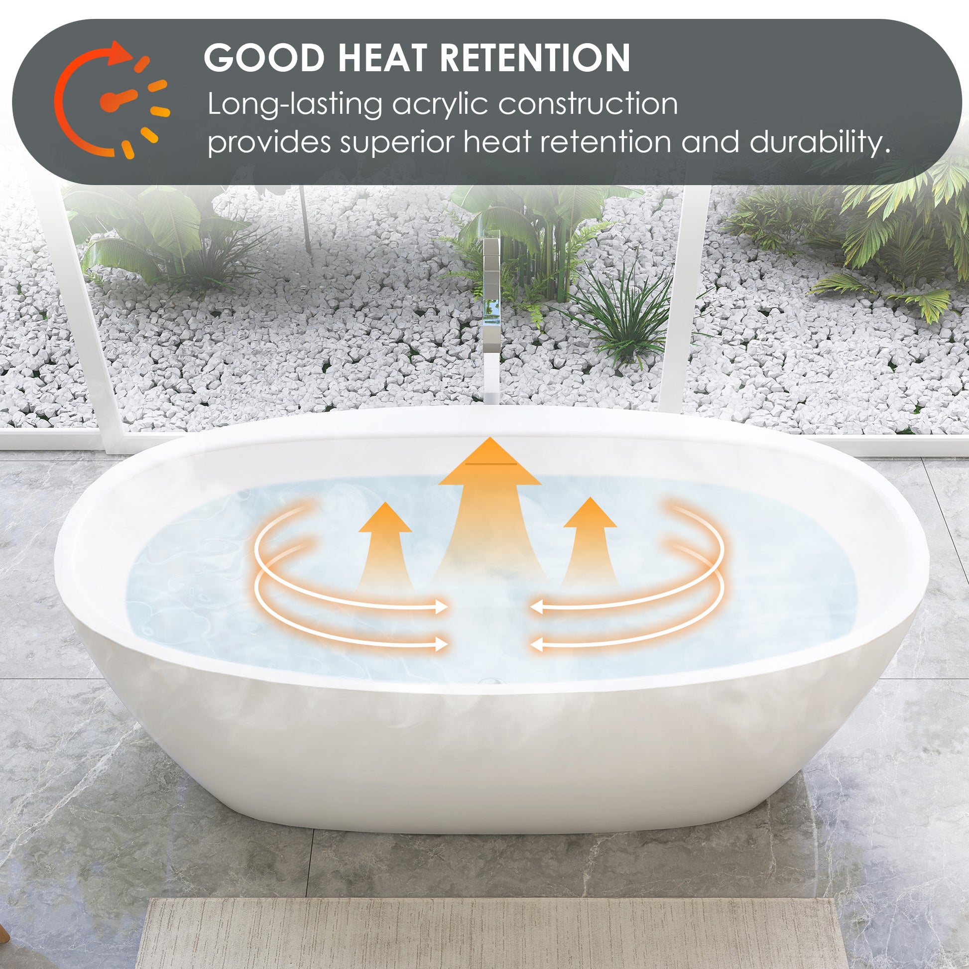 Flatbottom Freestanding Soaking Bathtub by Altair