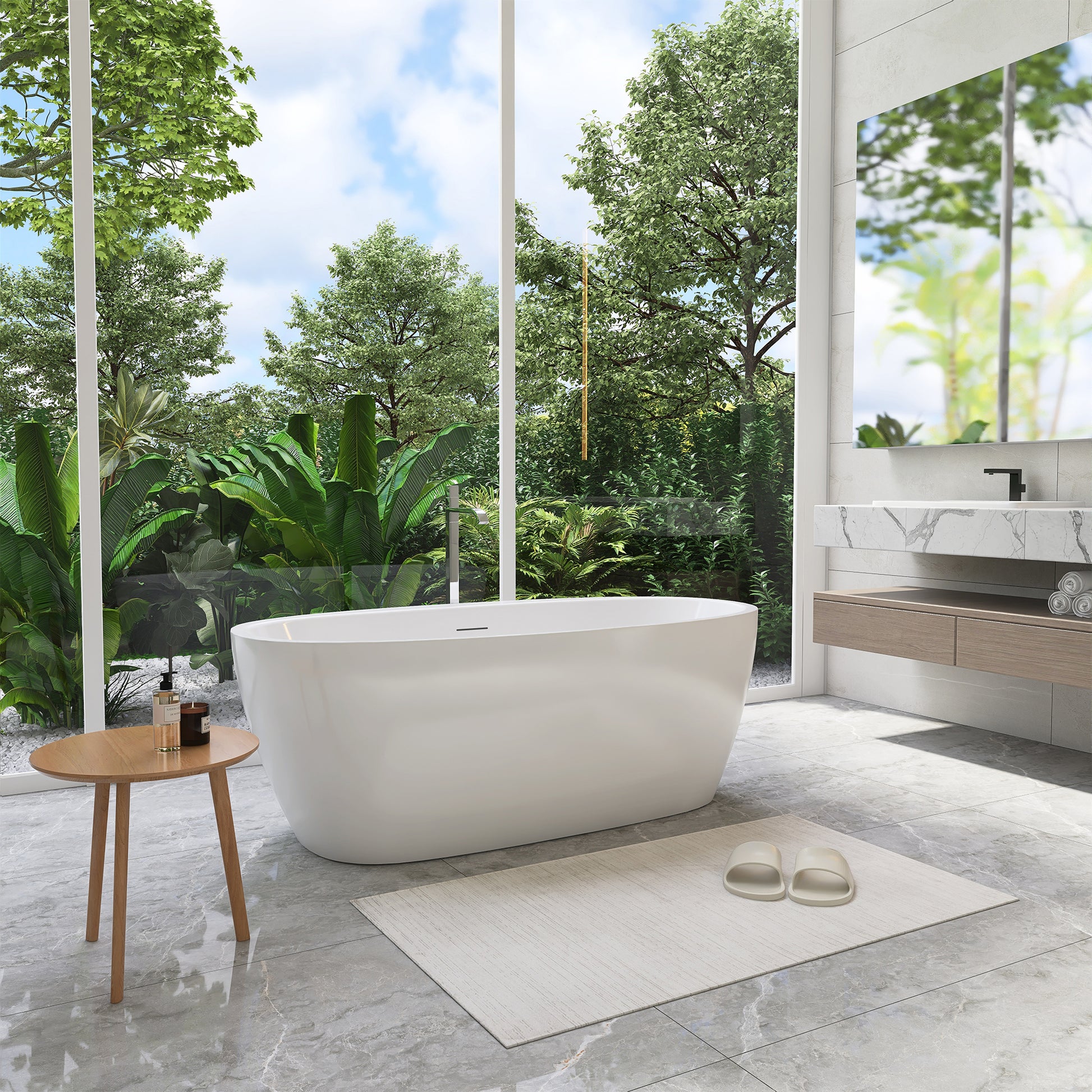 Flatbottom Freestanding Soaking Bathtub by Altair