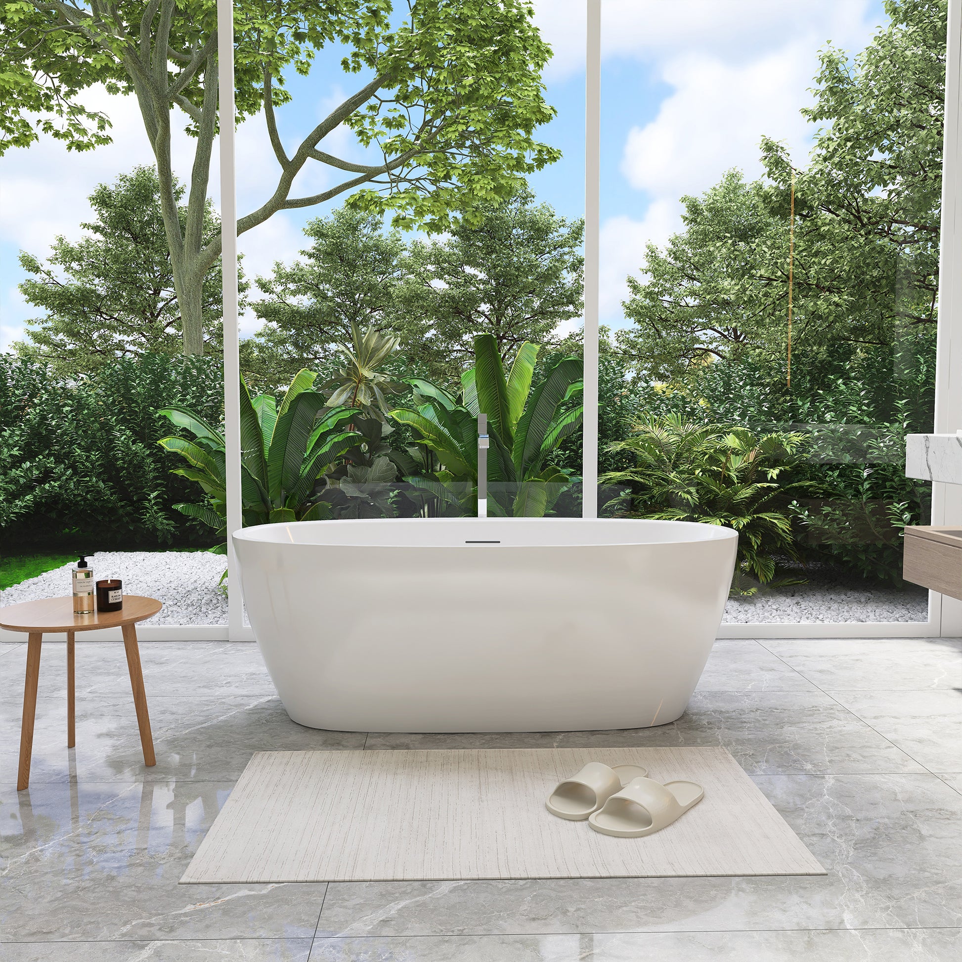 Flatbottom Freestanding Soaking Bathtub by Altair