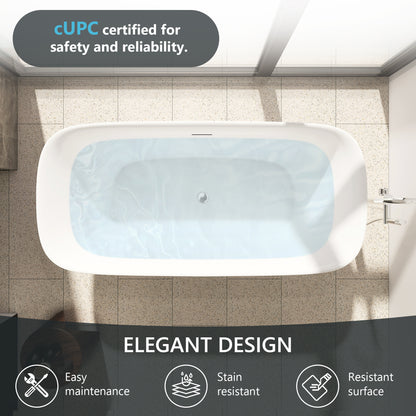 Sleek Minimalist Aesthetic Soaking Bath Tub by Altair