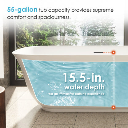 Sleek Minimalist Aesthetic Soaking Bath Tub by Altair