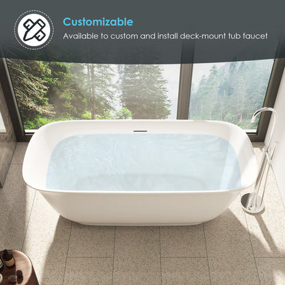 Sleek Minimalist Aesthetic Soaking Bath Tub by Altair