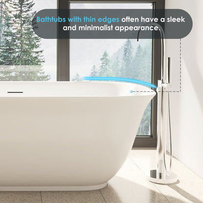 Sleek Minimalist Aesthetic Soaking Bath Tub by Altair