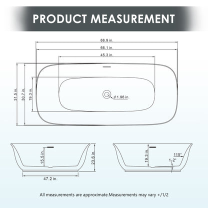 Sleek Minimalist Aesthetic Soaking Bath Tub by Altair