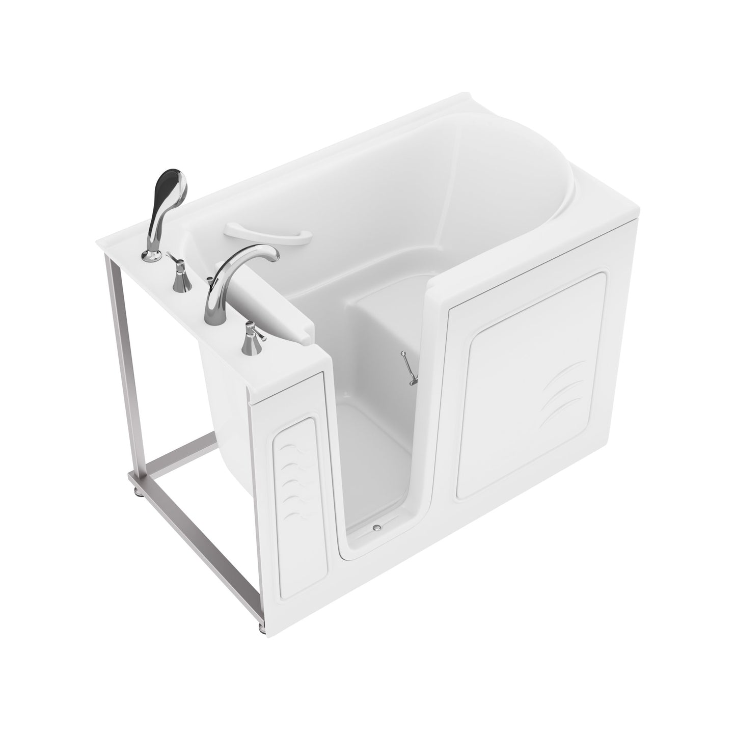 Value Series 30 in. x 53 in. Left Drain Quick Fill Walk-In Soaking Tub in White