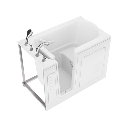 Value Series 30 in. x 53 in. Left Drain Quick Fill Walk-In Soaking Tub in White