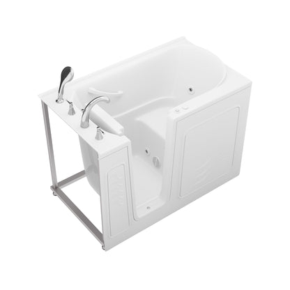 Value Series 30 in. x 53 in. Left Drain Quick Fill Walk-In Whirlpool and Air Tub in White