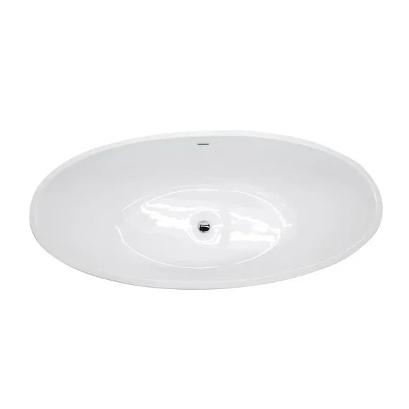 Nimbus 5.6 ft. Acrylic Center Drain Freestanding Bathtub in Glossy White