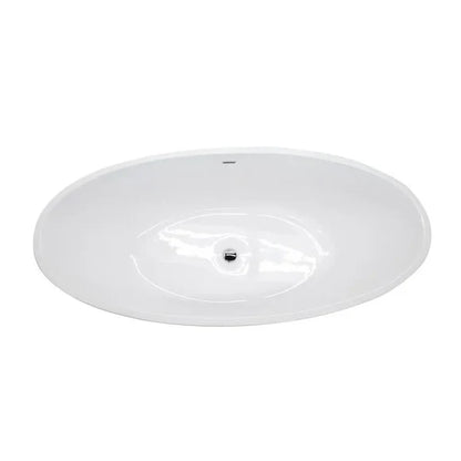 Nimbus 5.6 ft. Acrylic Center Drain Freestanding Bathtub in Glossy White