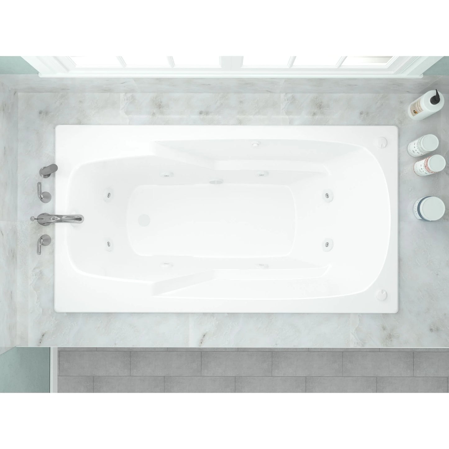 Atlantis Whirlpools Eros 36 x 60 Rectangular Air Jetted Bathtub