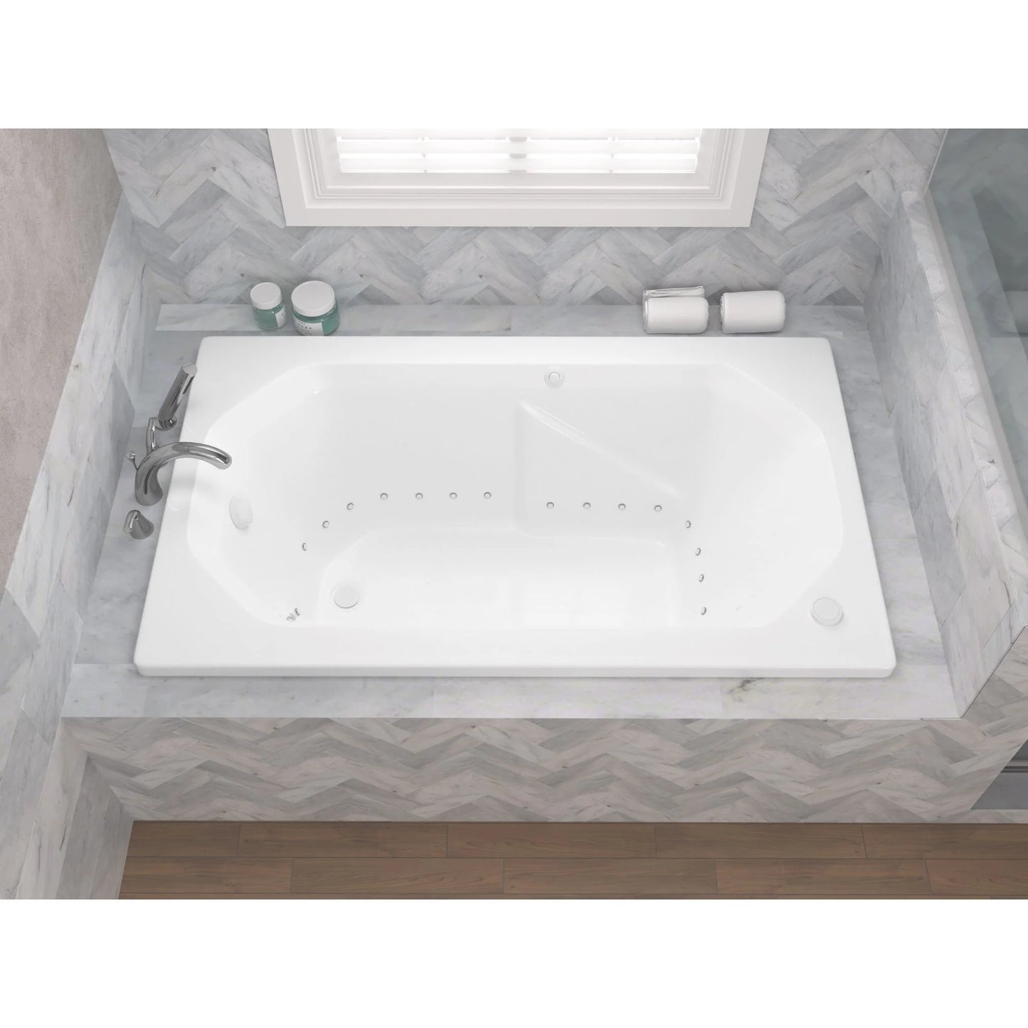 Mirage 36 x 60 Rectangular Air Jetted Bathtub with Reversible Drain