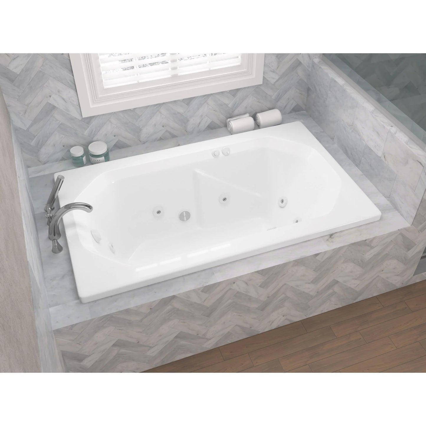 Mirage 36 x 60 Rectangular Air Jetted Bathtub with Reversible Drain