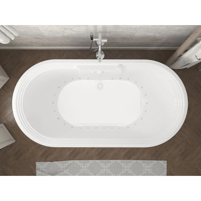 Atlantis Whirlpools Royale 34 x 67 Oval Freestanding Air Jetted Bathtub