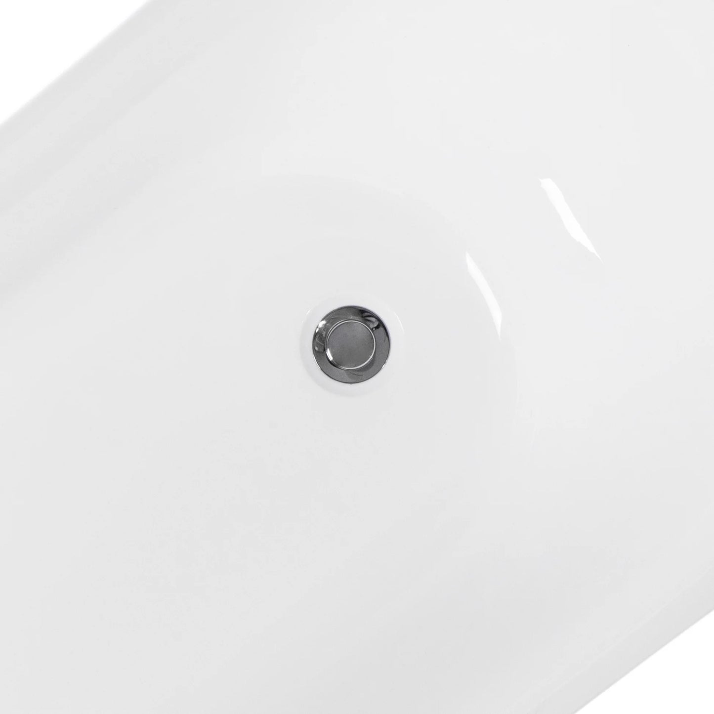Clawfoot Freestanding Soaking Bathtub in White/Polished Chrome by Vanity Art