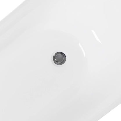 Clawfoot Freestanding Soaking Bathtub in White/Polished Chrome by Vanity Art