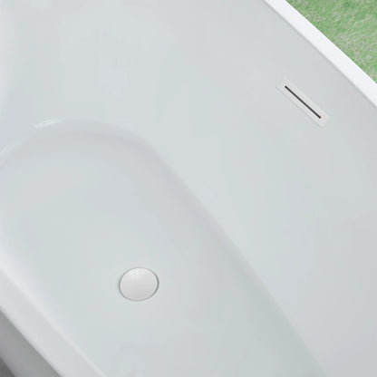 Flatbottom Freestanding Soaking Bathtub in White by Vanity Art