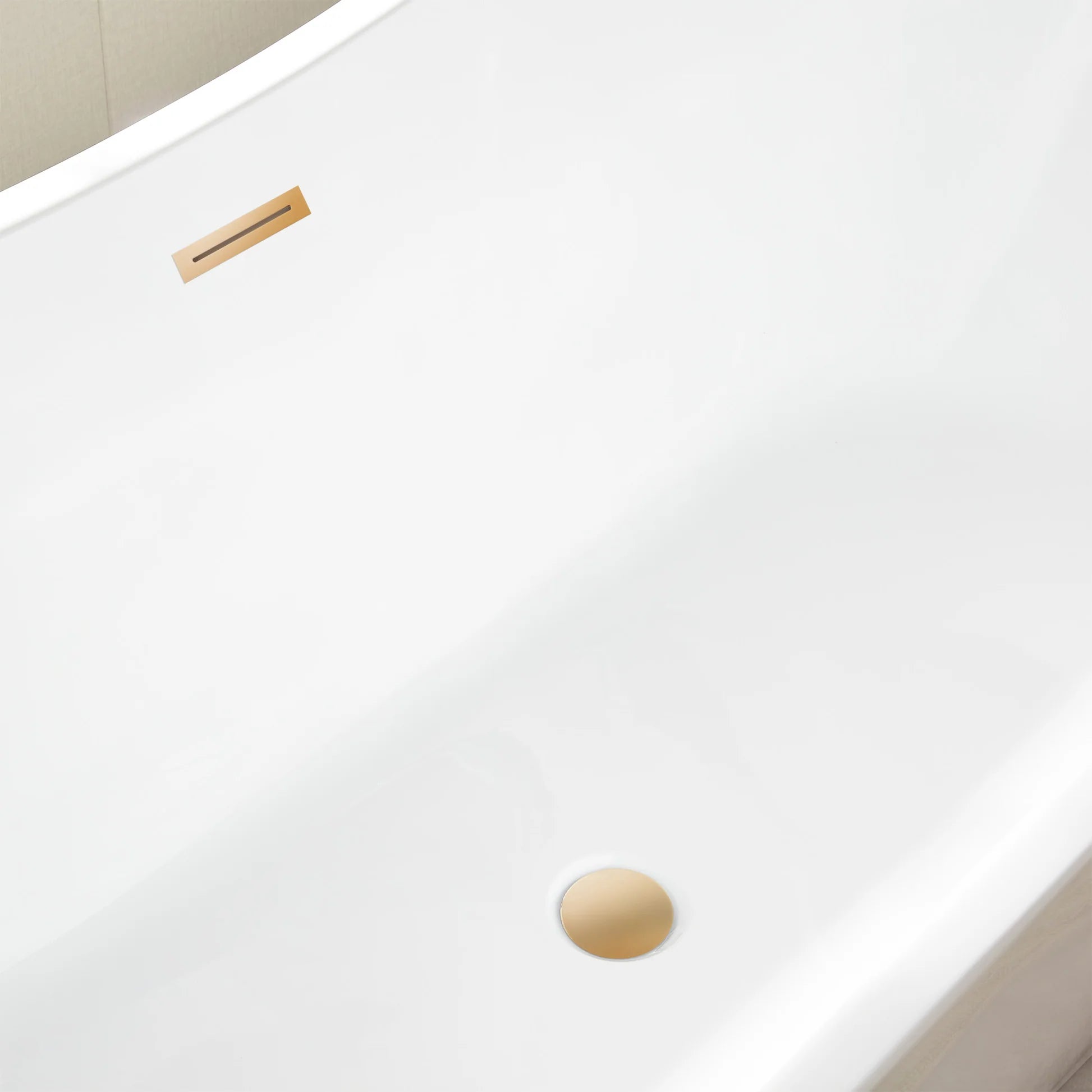 Freestanding Soaking Bathtub with Center Drain in White by Vanity Art