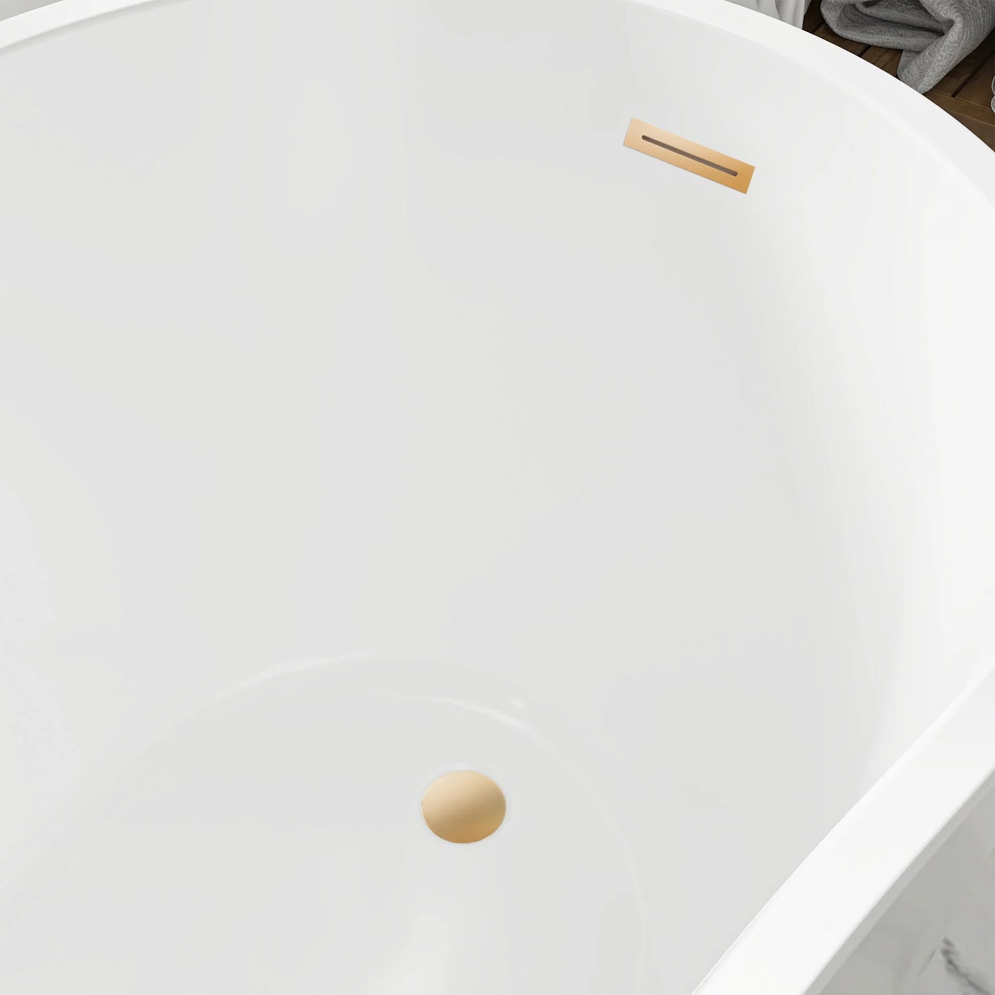 Flatbottom Freestanding Soaking Bathtub in White by Vanity Art