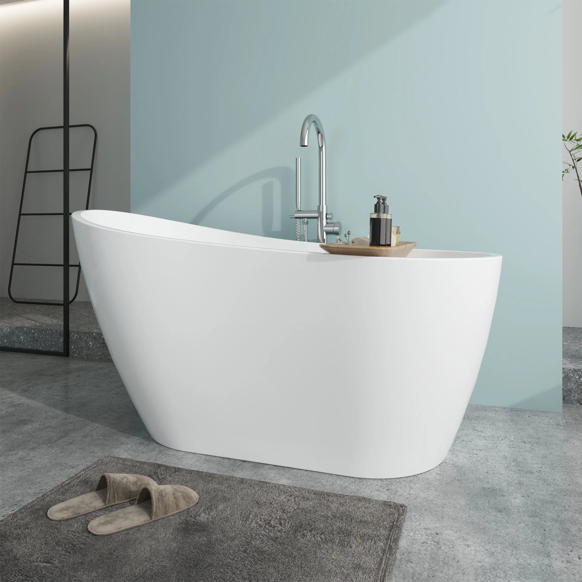 Flatbottom Freestanding Soaking Bathtub by Vanity Art