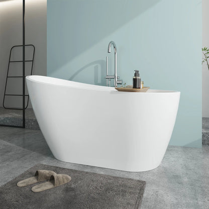 Flatbottom Freestanding Soaking Bathtub by Vanity Art