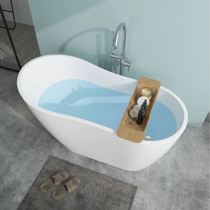 Flatbottom Freestanding Soaking Bathtub by Vanity Art