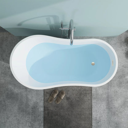Flatbottom Freestanding Soaking Bathtub by Vanity Art
