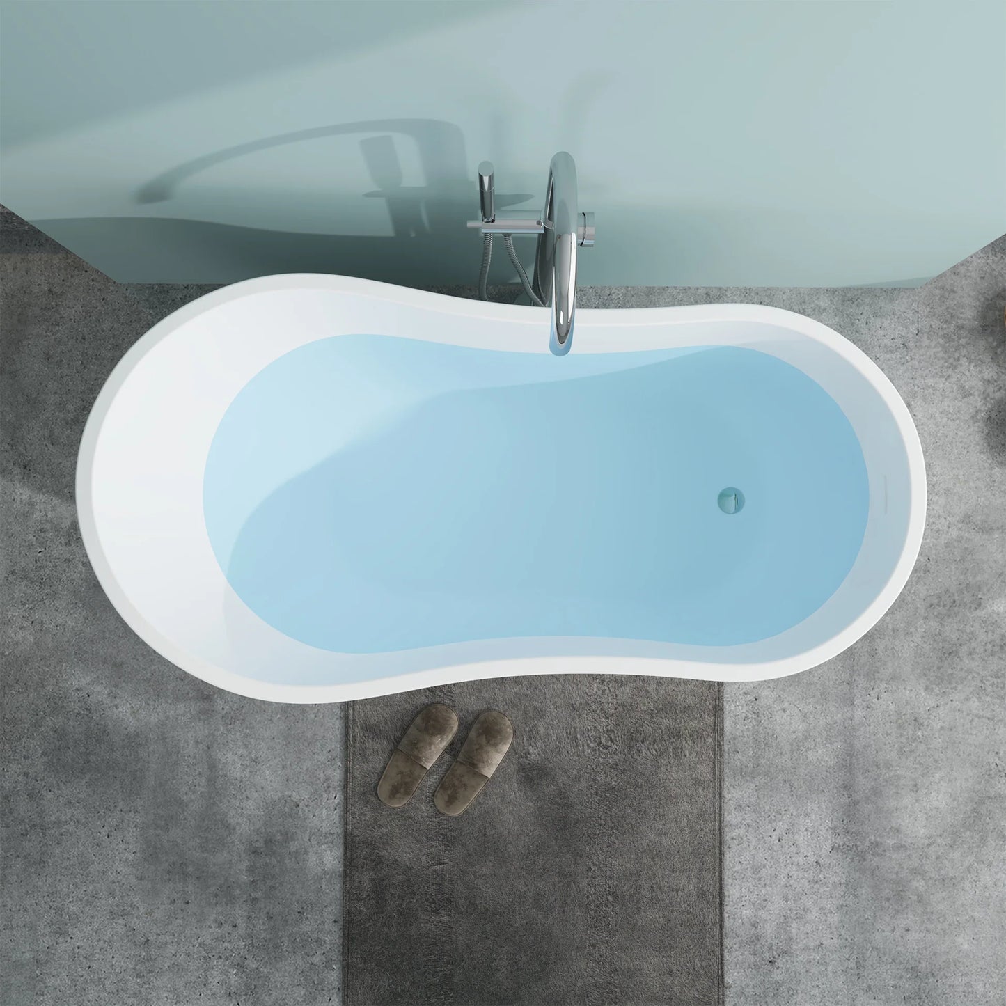 Flatbottom Freestanding Soaking Bathtub by Vanity Art