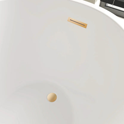 Flatbottom Freestanding Soaking Bathtub by Vanity Art