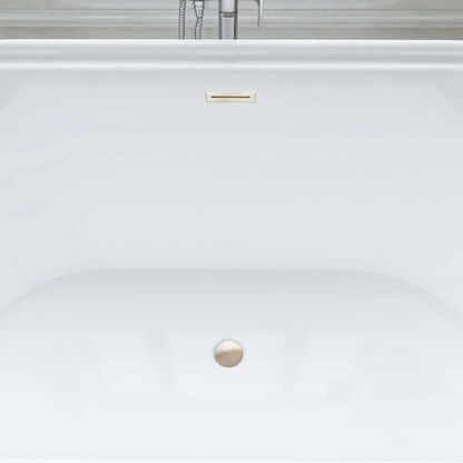 Flatbottom Freestanding Soaking Bathtub in White by Vanity Art