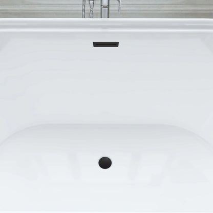 Flatbottom Freestanding Soaking Bathtub in White by Vanity Art