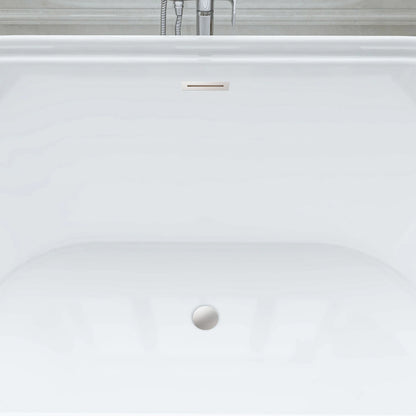 Flatbottom Freestanding Soaking Bathtub in White by Vanity Art