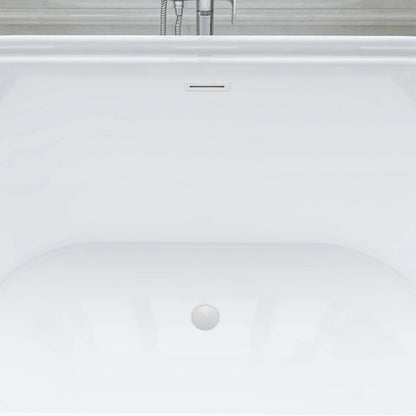 Flatbottom Freestanding Soaking Bathtub in White by Vanity Art