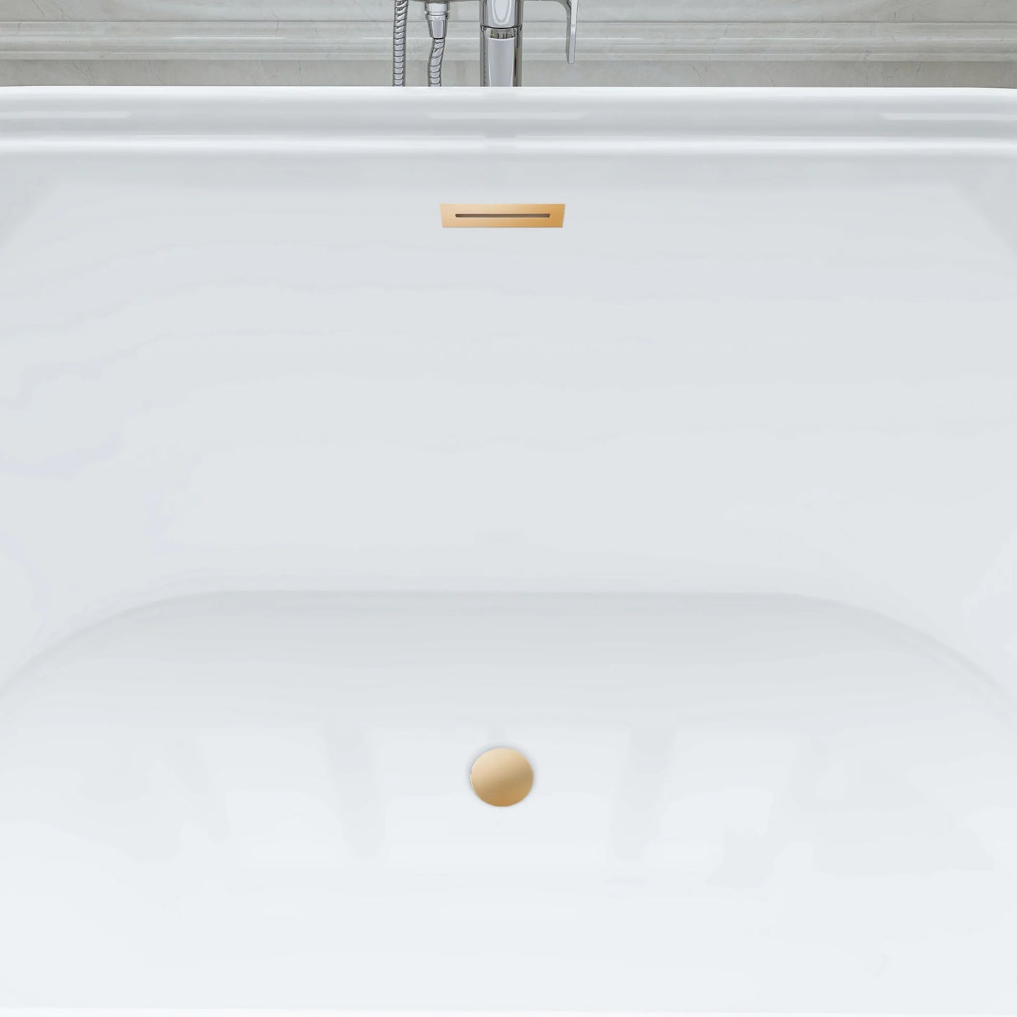 Flatbottom Freestanding Soaking Bathtub in White by Vanity Art