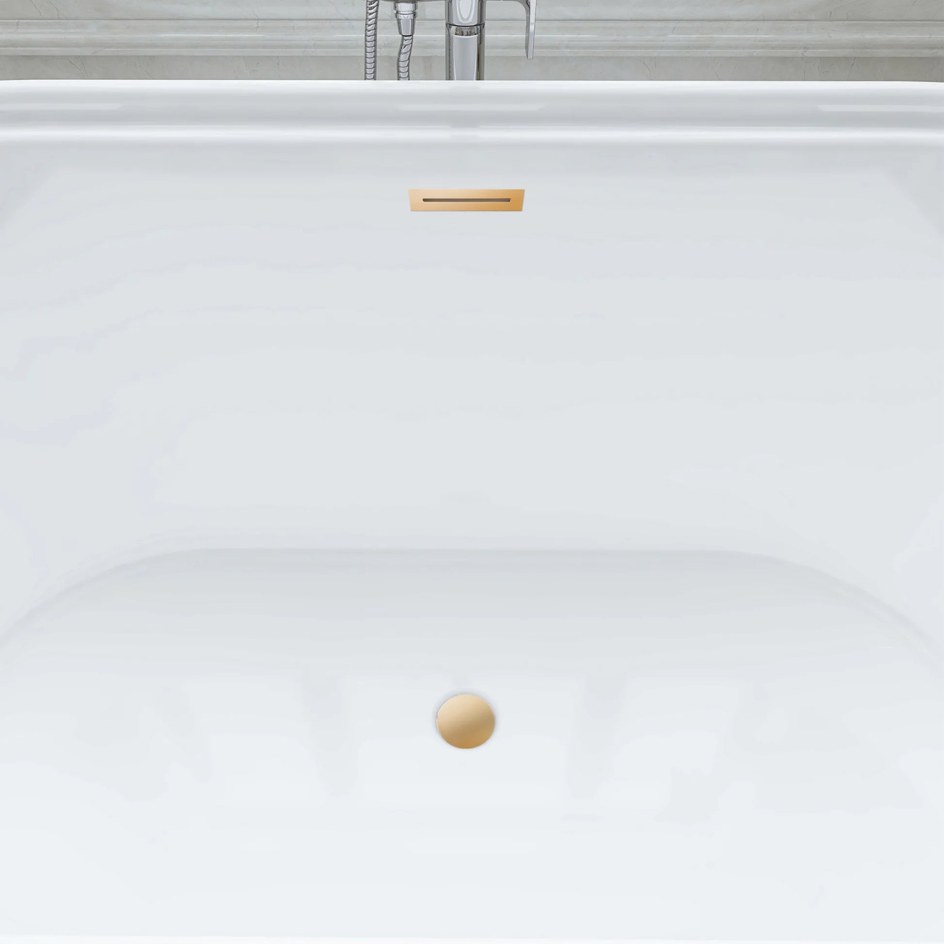 Flatbottom Freestanding Soaking Bathtub in White by Vanity Art