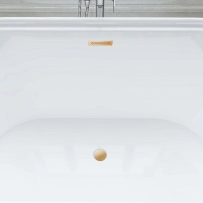 Flatbottom Freestanding Soaking Bathtub in White by Vanity Art