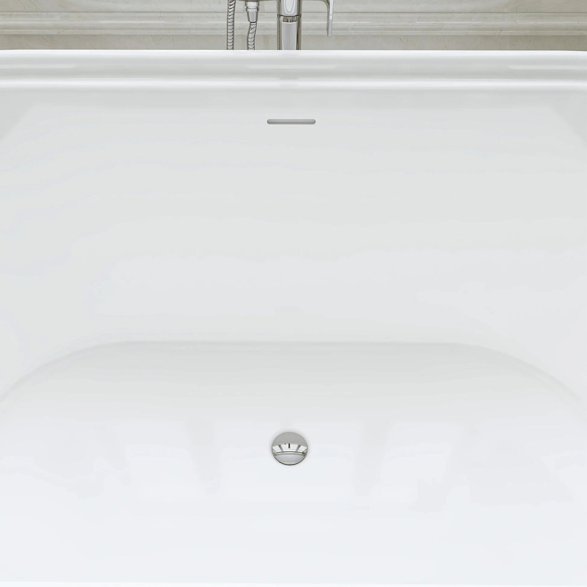 Flatbottom Freestanding Soaking Bathtub in White by Vanity Art