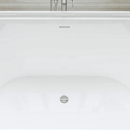 Flatbottom Freestanding Soaking Bathtub in White by Vanity Art