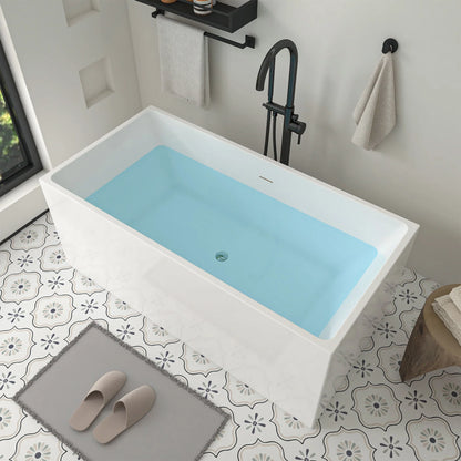 Flatbottom Freestanding Soaking Bathtub by Vanity Art