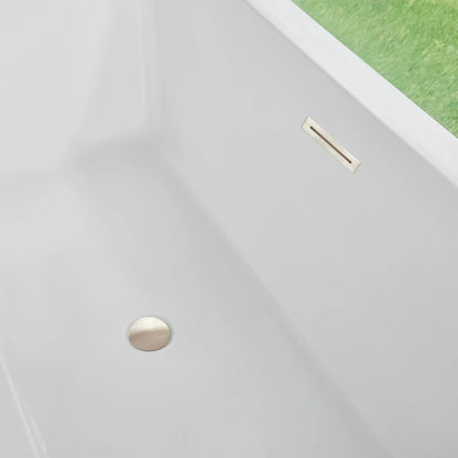 Flatbottom Freestanding Soaking Bathtub in White by Vanity Art