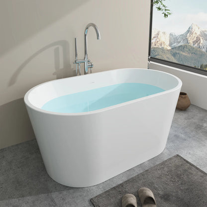 Freestanding Soaking Bathtub with Center  Drain