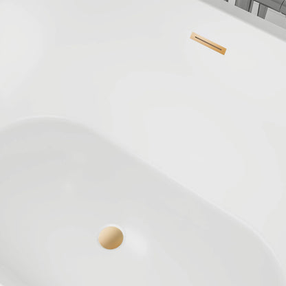 Freestanding Soaking Bathtub with Center  Drain