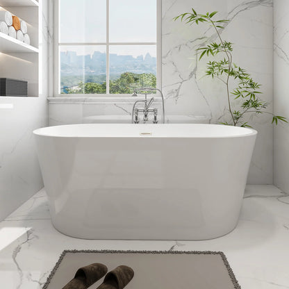Freestanding Soaking Bathtub with Center  Drain