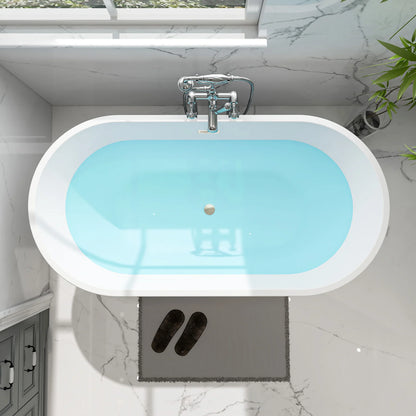 Freestanding Soaking Bathtub with Center  Drain