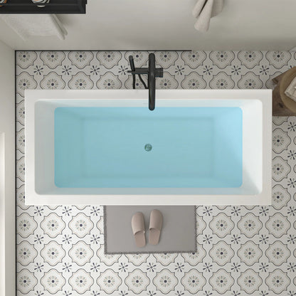 Freestanding Soaking Bathtub with Center Drain Strasbourg by Vanity Art