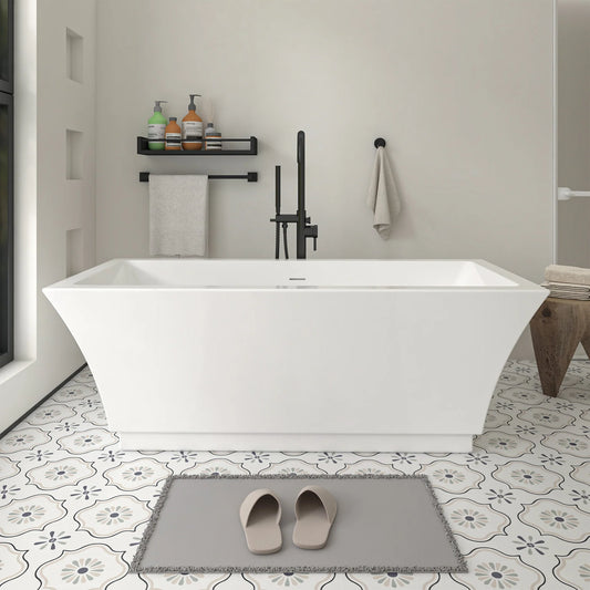Freestanding Soaking Bathtub with Center Drain Strasbourg