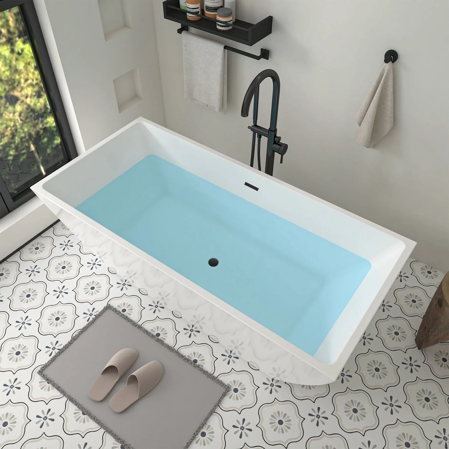 Flatbottom Freestanding Soaking Bathtub