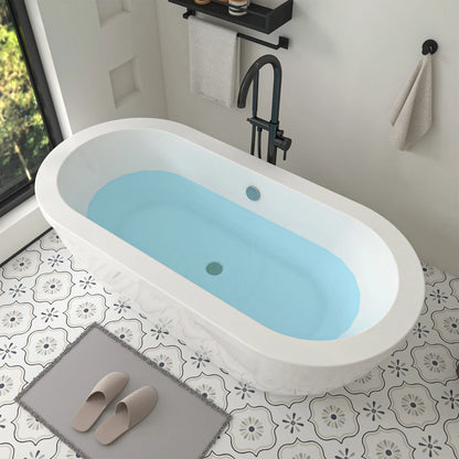Flatbottom Center Drain Freestanding Soaking  Bathtub