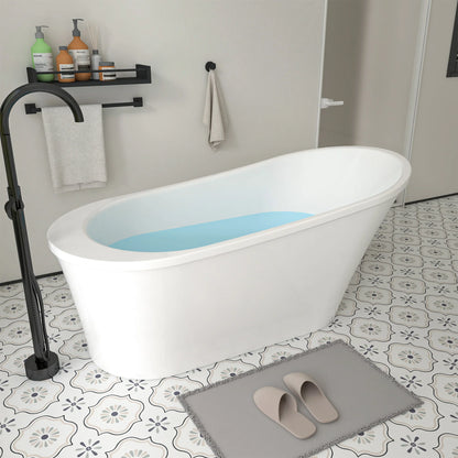 Flatbottom Left Drain Freestanding Soaking  Bathtub