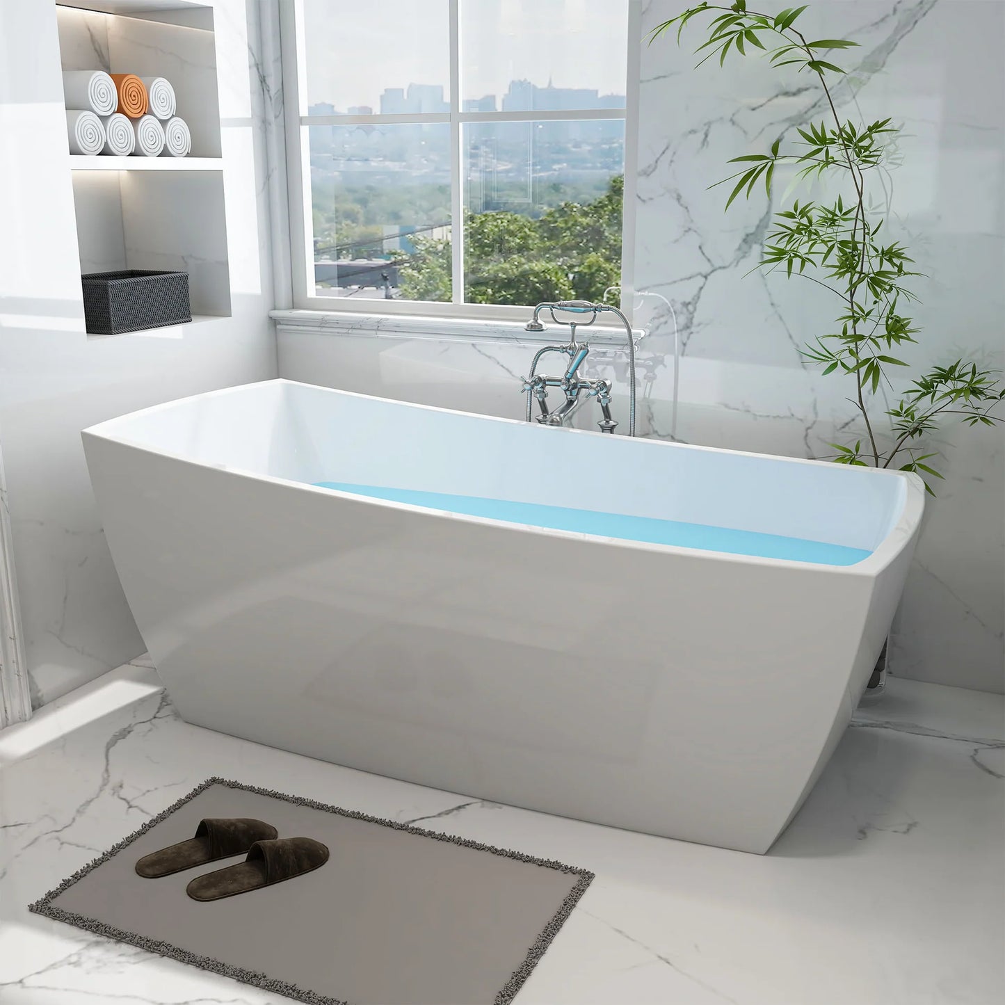 Flatbottom Freestanding Soaking Bathtub