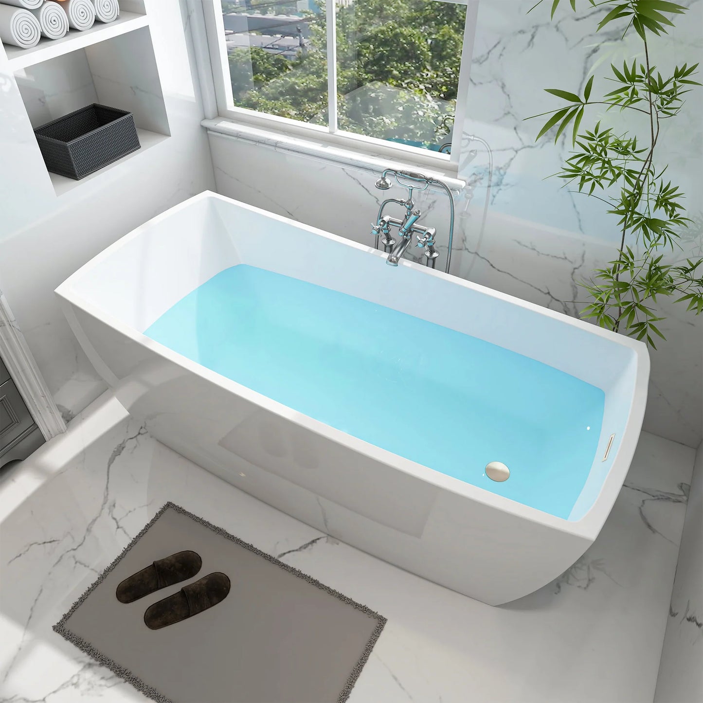 Flatbottom Freestanding Soaking Bathtub